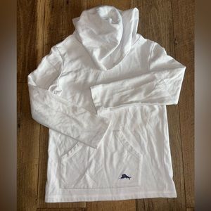 Boys Tommy Bahama Long Sleeve Hoodie - Large White